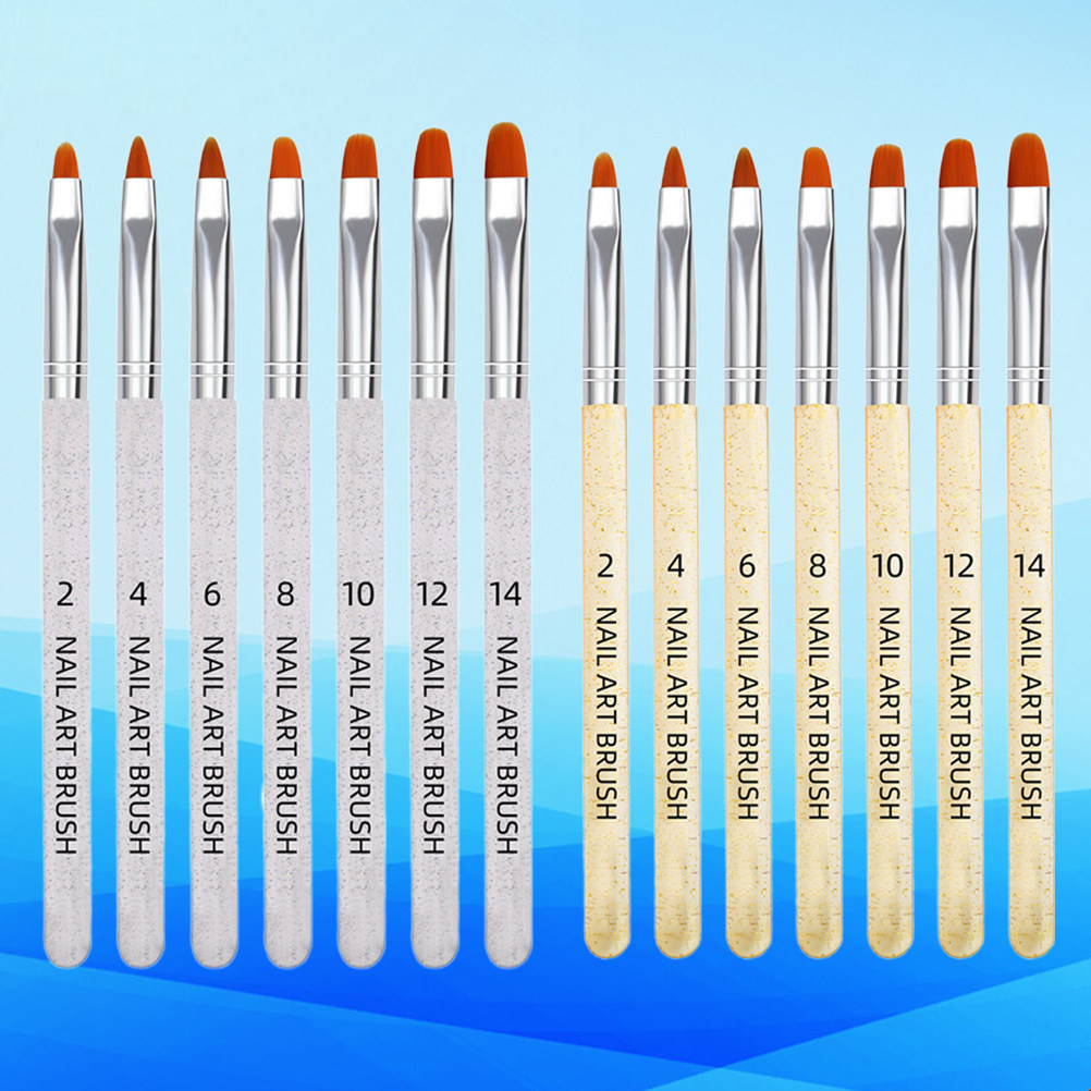 Nail Art Dotting Tool - ชุดปากกาเพ้นท์เล็บ 14 ชิ้น ชุดแปรงทาสีเจลยูวี สำหรับวาดเส้นละเอียด ลายดอกไม้