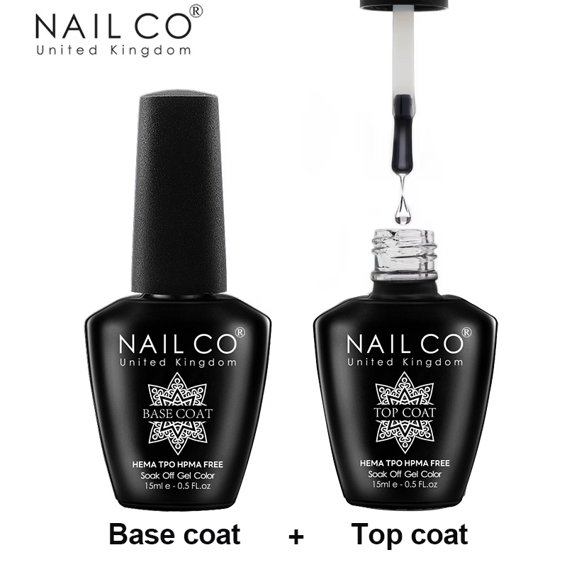 Nail Art One Piece - NAILCO 15 มล. ท็อปโค้ทและเบสโค้ท เจลเพ้นท์เล็บ ยูวี