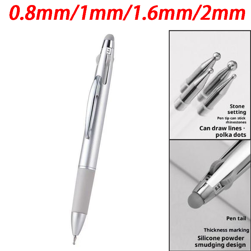 Nail Art Dotting Tool - ปากกาแต่งเล็บ 4in1 ขนาด 0.8/1.0/1.6/2.0 มม. ปากกาแต่งเล็บแบบหัวบอล