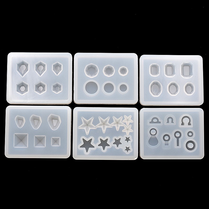 Nail Art Emerald - SNASAN น่ารักลูกปัดซิลิโคนแม่พิมพ์ต่างหูทําด้วยมือ DIY เครื่องประดับทําเล็บน่ารักลูกปัดซิลิโคนเรซินแม่พิมพ์