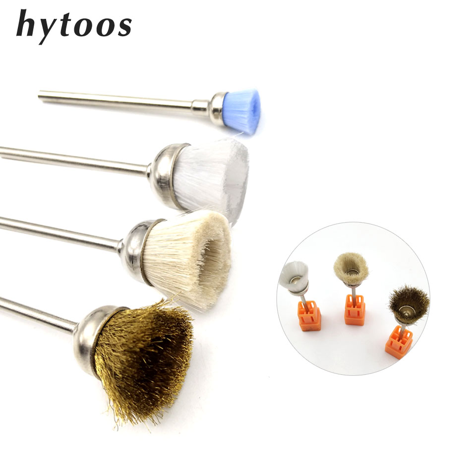 Nail Art Sch - HYTOOS 1PCS เจาะเล็บ Bits ทองแดงลวดแปรงทําความสะอาด 3/32