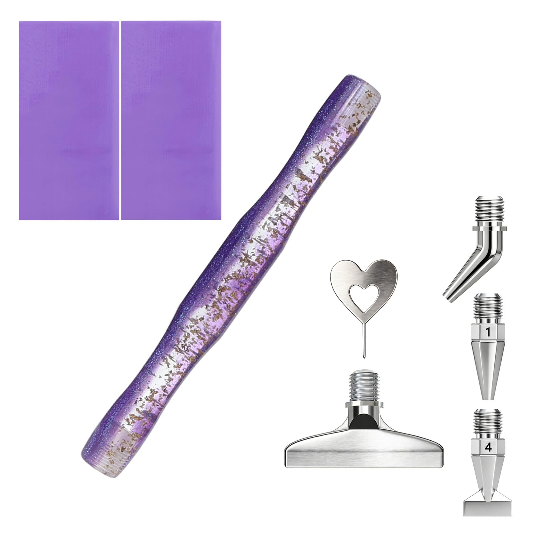 Nail Art Dotting Tool - ปากกาสำหรับงานเพ้นท์เพชร ปลายโค้ง ขนาด 1 และ 4