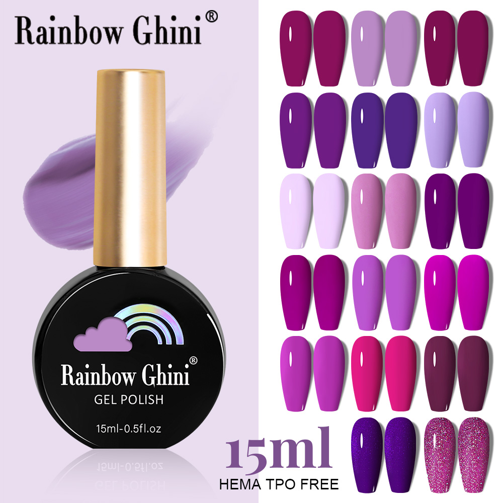 Nail Art Rainbow - เจลทาเล็บ RG 15 มล. 17 สี