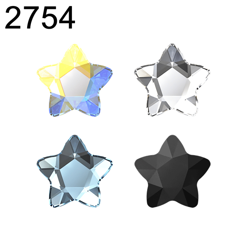 Nail Art Emerald - ของแท้ 2754 Star ดอกไม้แบนไม่มี Hotfix จากออสเตรียหลวมลูกปัด