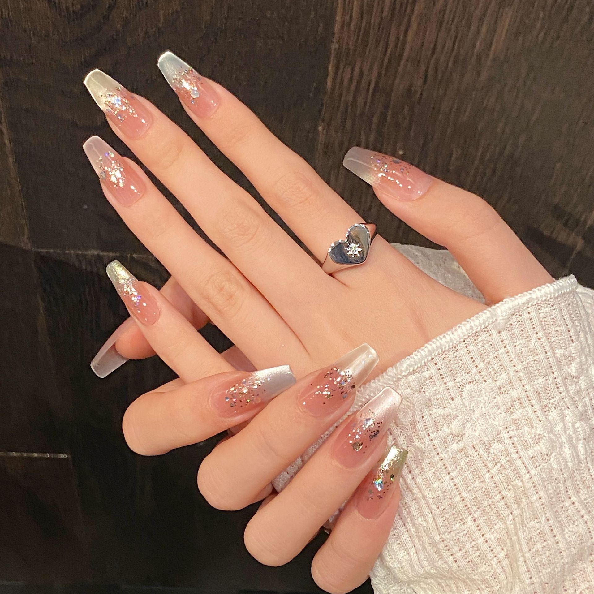 ทําด้วยมือกดบนเล็บ Rainbow CAT - Nail Art Rainbow บทวิจารณ์และราคา