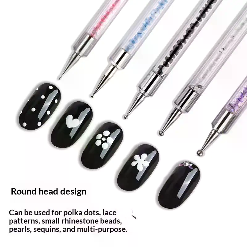 ชุดแปรงแต่งเล็บลายเส้นประดับเพ - Nail Art Dotting Tool บทวิจารณ์และราคา