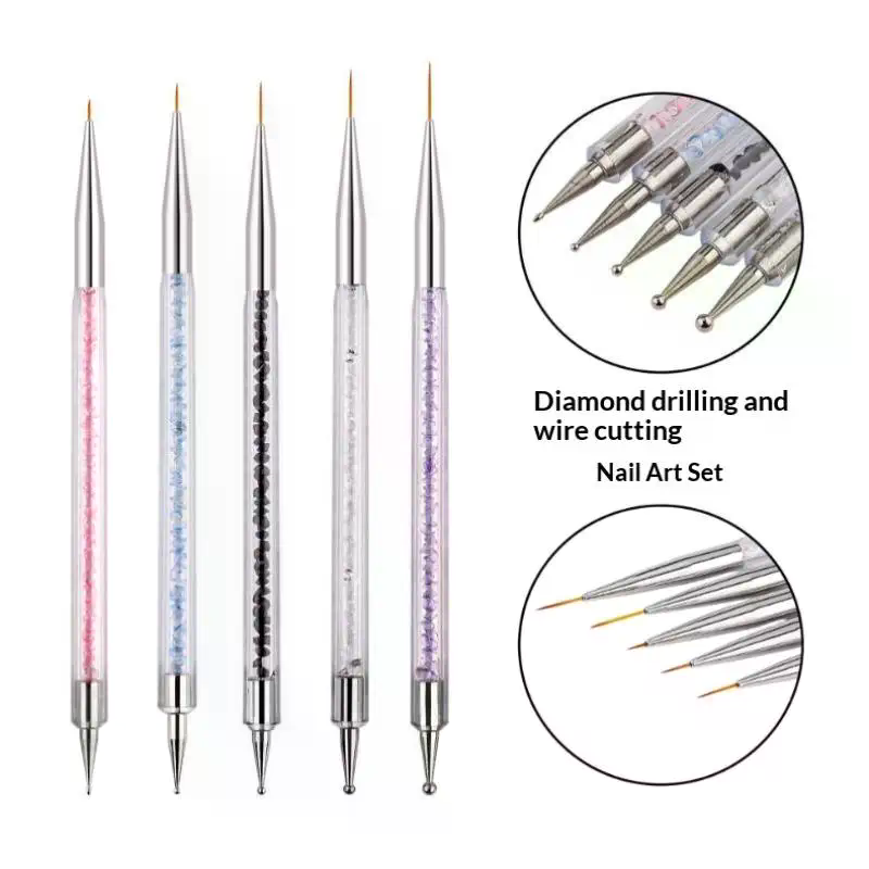 ชุดแปรงแต่งเล็บลายเส้นประดับเพ - Nail Art Dotting Tool บทวิจารณ์และราคา