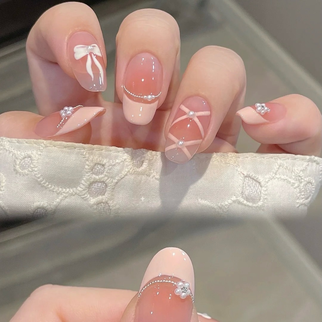 10 ชิ้นสีขาวภาษาฝรั่งเศสคําหัว - Nail Art Fake Nails บทวิจารณ์และราคา