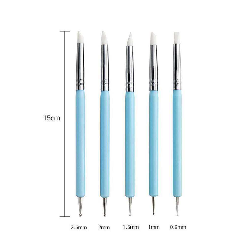 ชุดเครื่องมือปั้นดินซิลิโคน 5/ - Nail Art Sch บทวิจารณ์และราคา