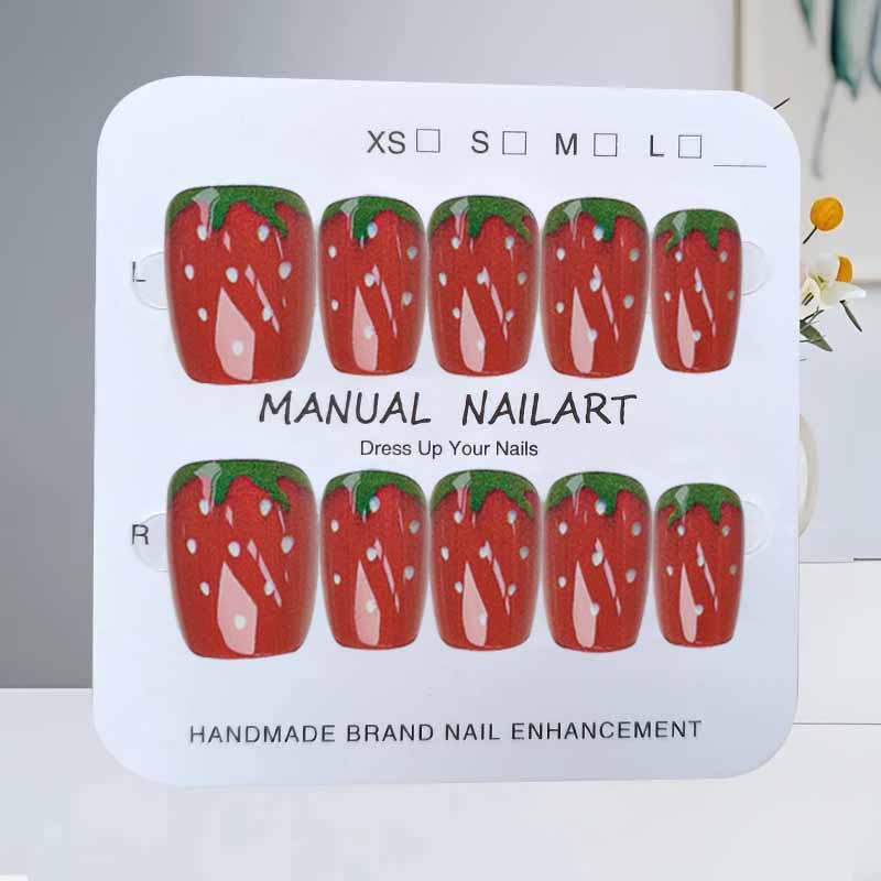 เล็บปลอมลายผลไม้สตรอว์เบอร์รี่ - Nail Art Strawberry บทวิจารณ์และราคา