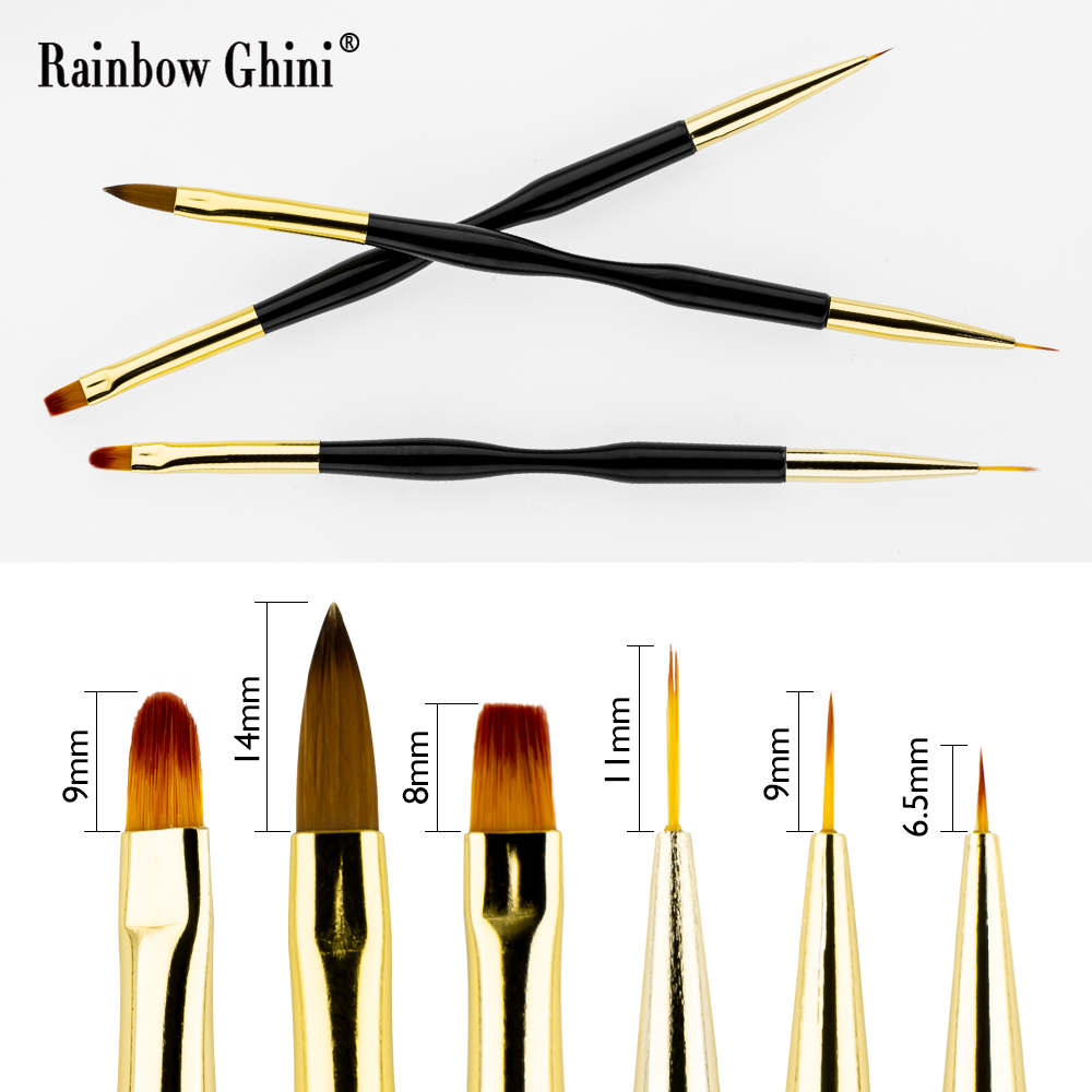 ชุดแปรงเพ้นท์เล็บ Rainbow Ghin - Nail Art Rainbow บทวิจารณ์และราคา