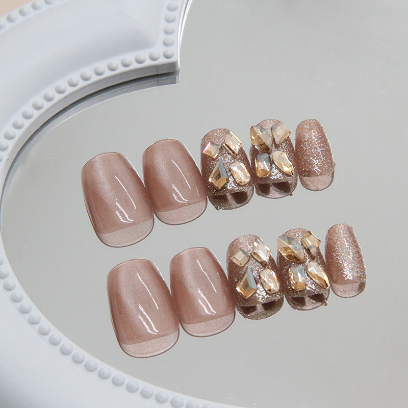 เล็บปลอมแบบทำมือลายตาแมว 24 ชิ - Nail Art Fake Nails บทวิจารณ์และราคา