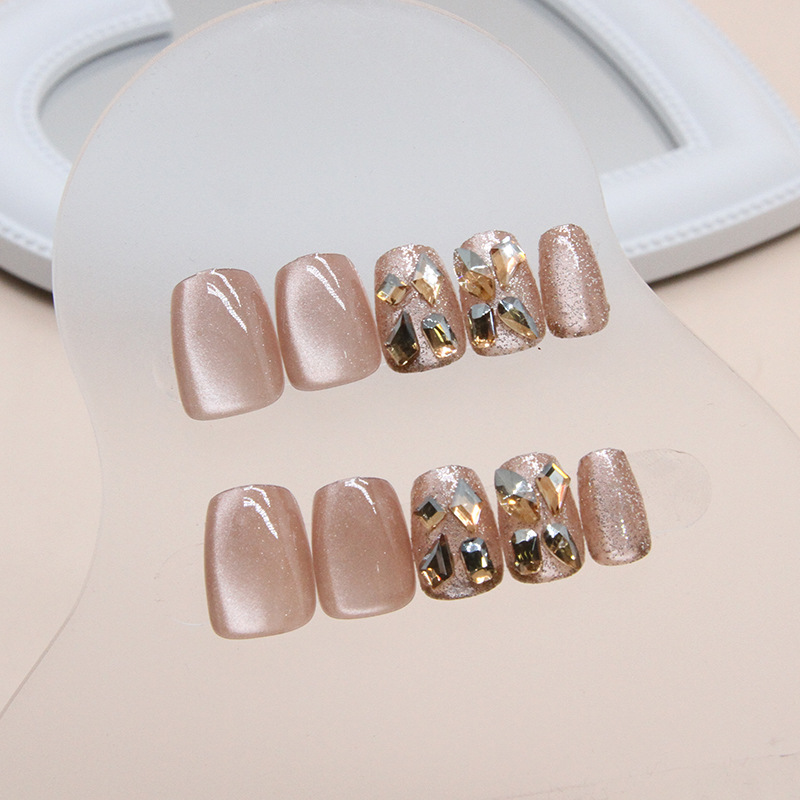 เล็บปลอมแบบทำมือลายตาแมว 24 ชิ - Nail Art Fake Nails บทวิจารณ์และราคา