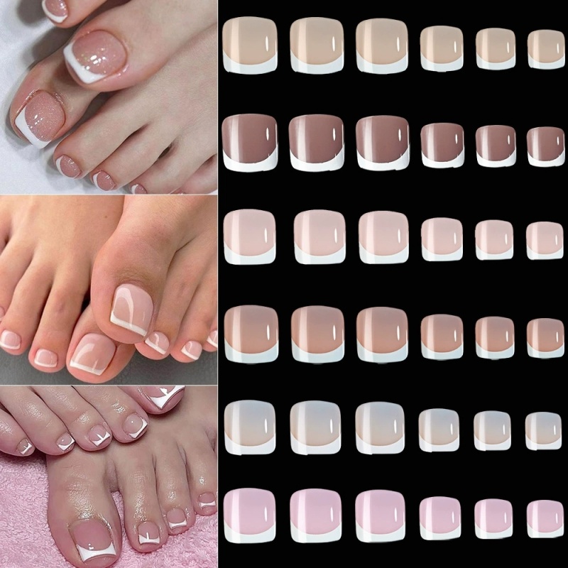 120 ชิ้น เล็บปลอมทรงเหลี่ยมแบบ - Nail Art Fake Nails บทวิจารณ์และราคา