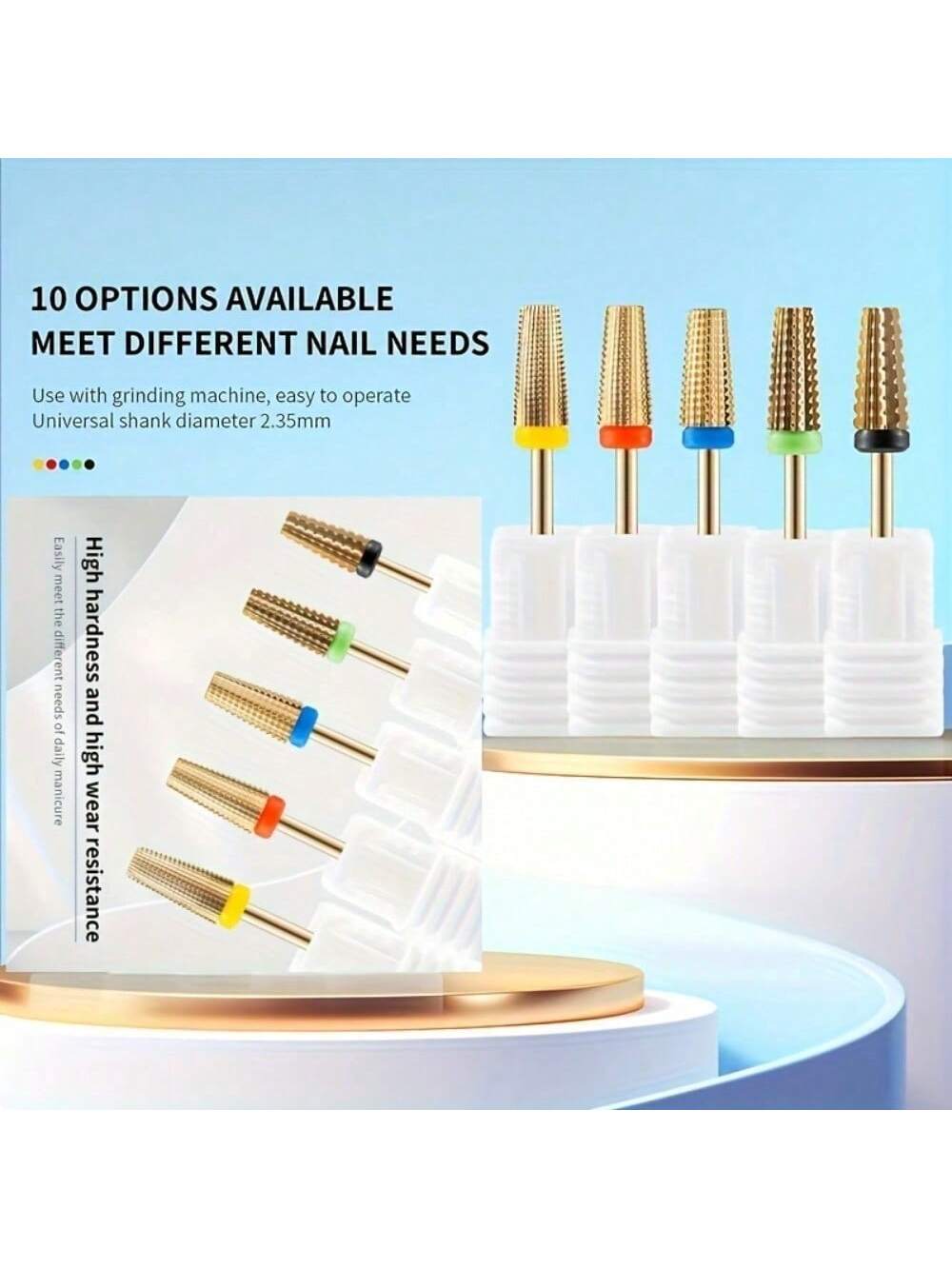 ชุดดอกสว่านเล็บทังสเตนสตีล 1/5 - Nail Art Gold บทวิจารณ์และราคา