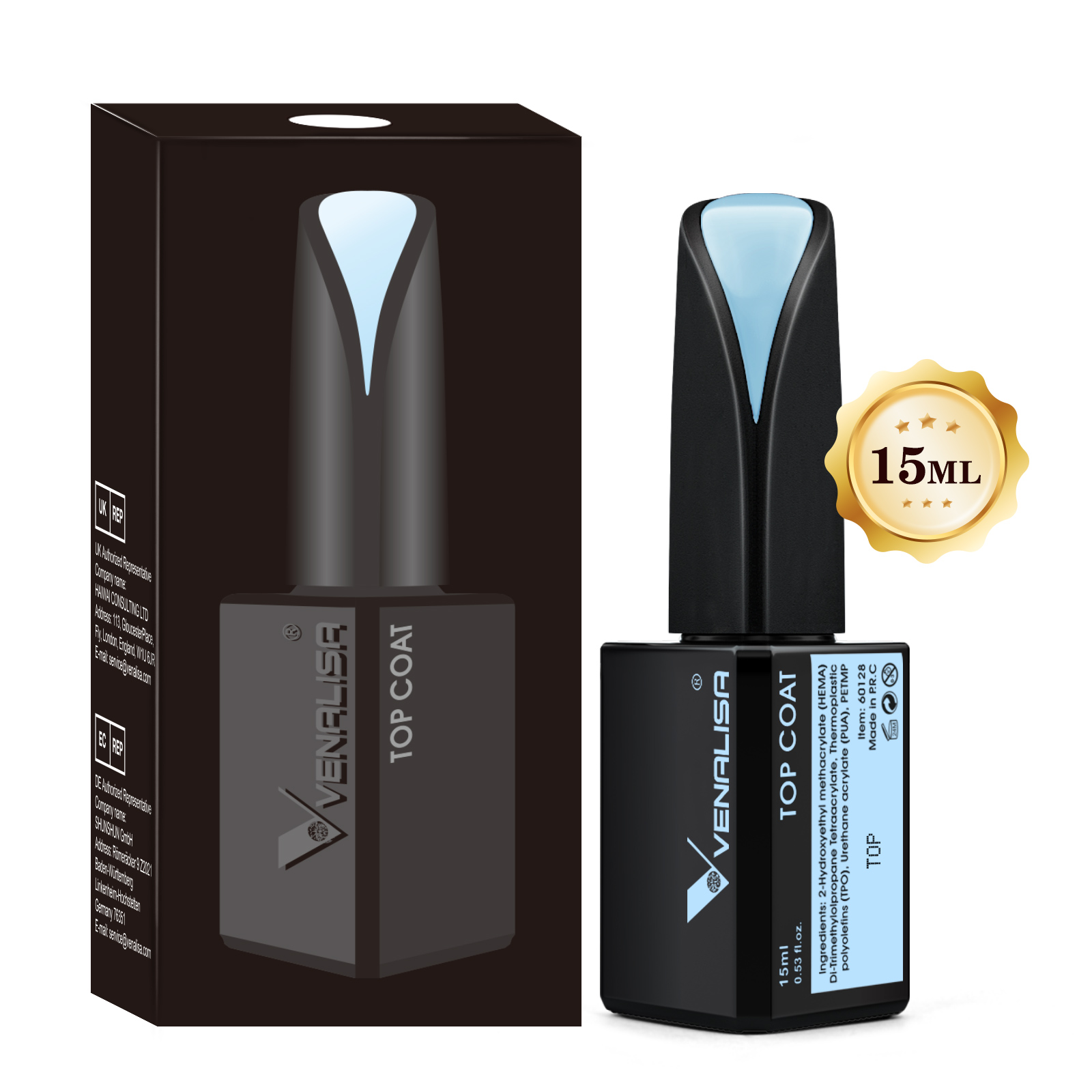 VENALISA ยาว Diamond Top Coat  - Nail Art One Piece บทวิจารณ์และราคา
