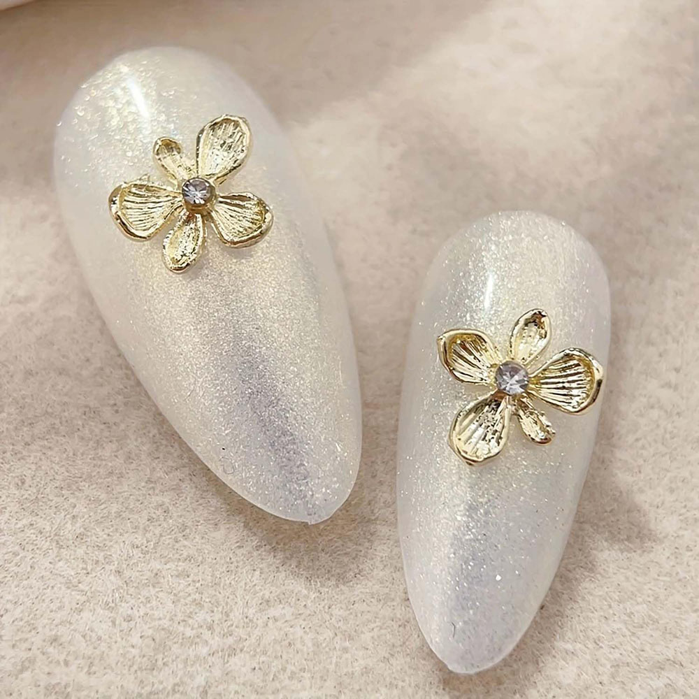 10pcs Rhinestone ดอกไม้ 3D โลห - Nail Art Lilac บทวิจารณ์และราคา