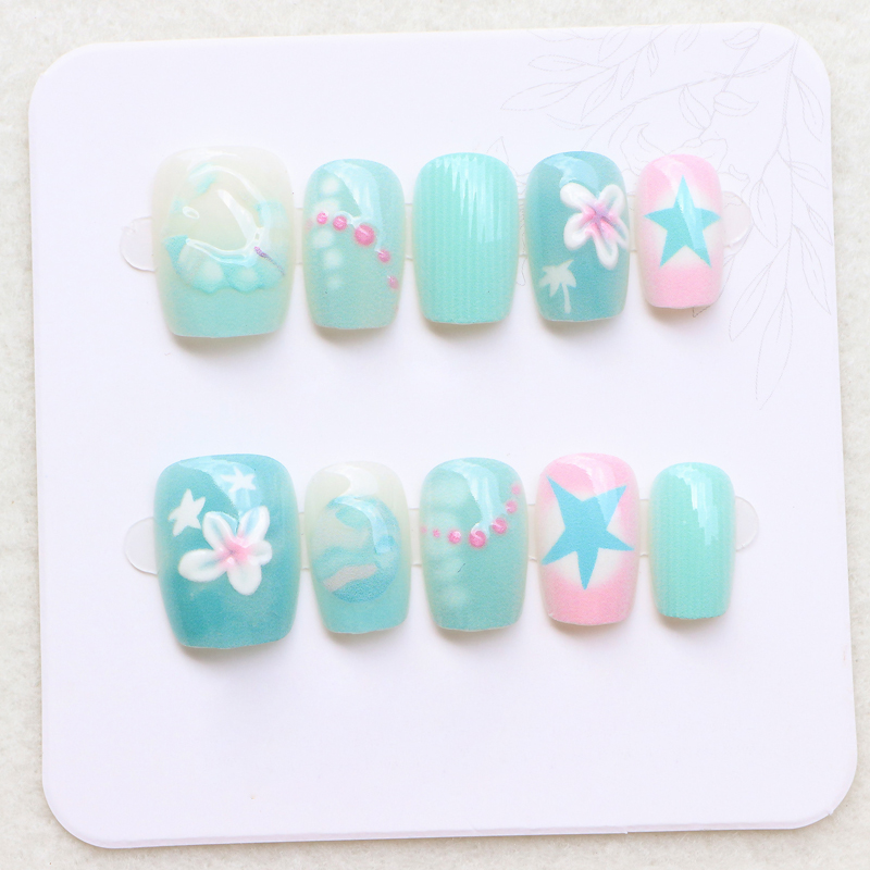 เล็บปลอมแฟชั่นผู้หญิงลายสตรอว์ - Nail Art Strawberry บทวิจารณ์และราคา