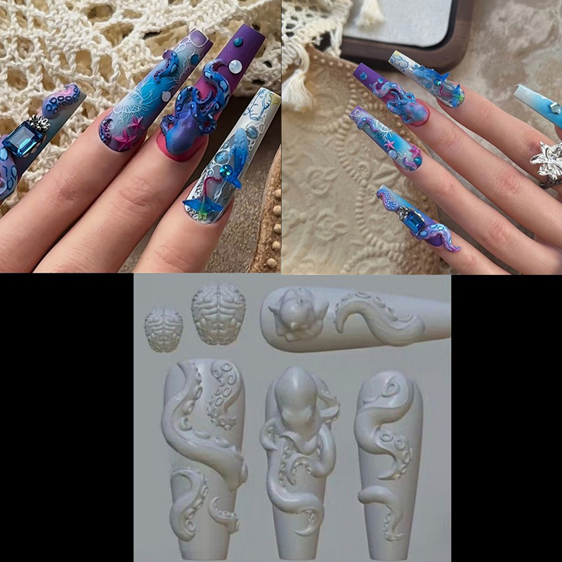 ✰ ✪ แม่พิมพ์ซิลิโคน 3 มิติ ลาย - Nail Art Strawberry บทวิจารณ์และราคา
