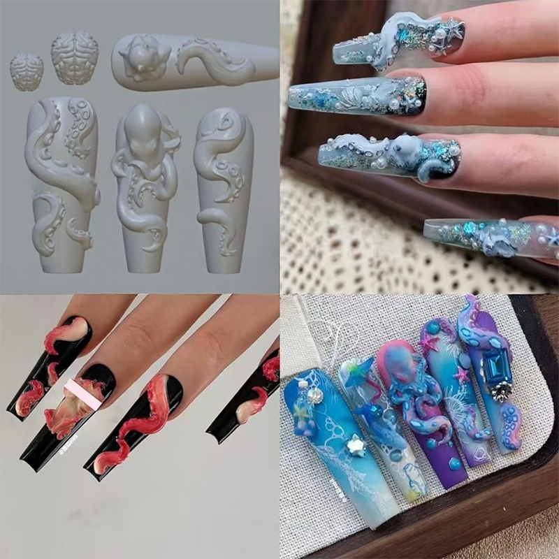 ✰ ✪ แม่พิมพ์ซิลิโคน 3 มิติ ลาย - Nail Art Strawberry บทวิจารณ์และราคา