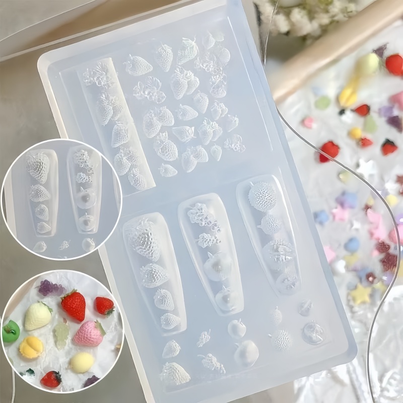 แม่พิมพ์เล็บลายผลไม้ 1 ชิ้น ลา - Nail Art Strawberry บทวิจารณ์และราคา