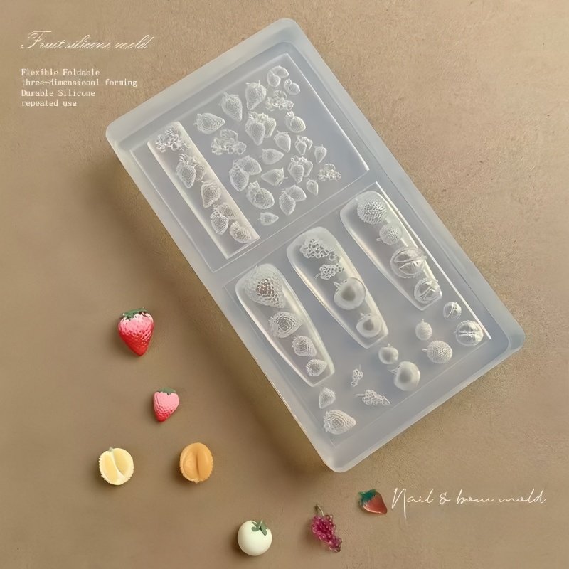 แม่พิมพ์เล็บลายผลไม้ 1 ชิ้น ลา - Nail Art Strawberry บทวิจารณ์และราคา