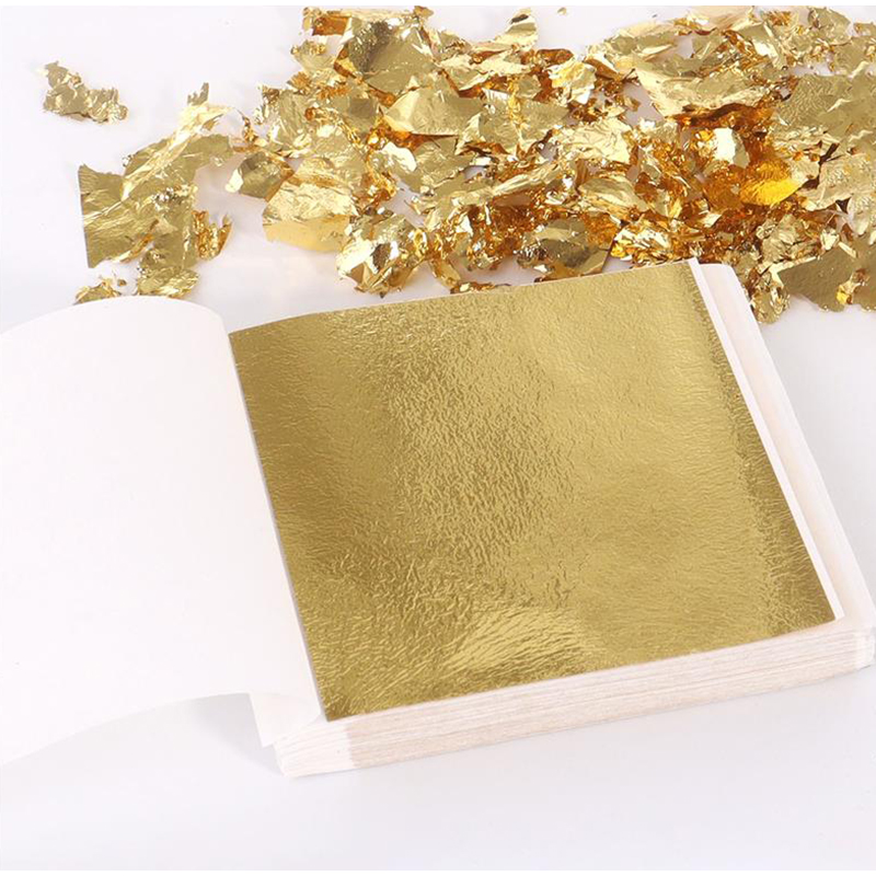 แผ่นทองคำเปลว 200 ชิ้น แผ่นฟอย - Nail Art Gold บทวิจารณ์และราคา
