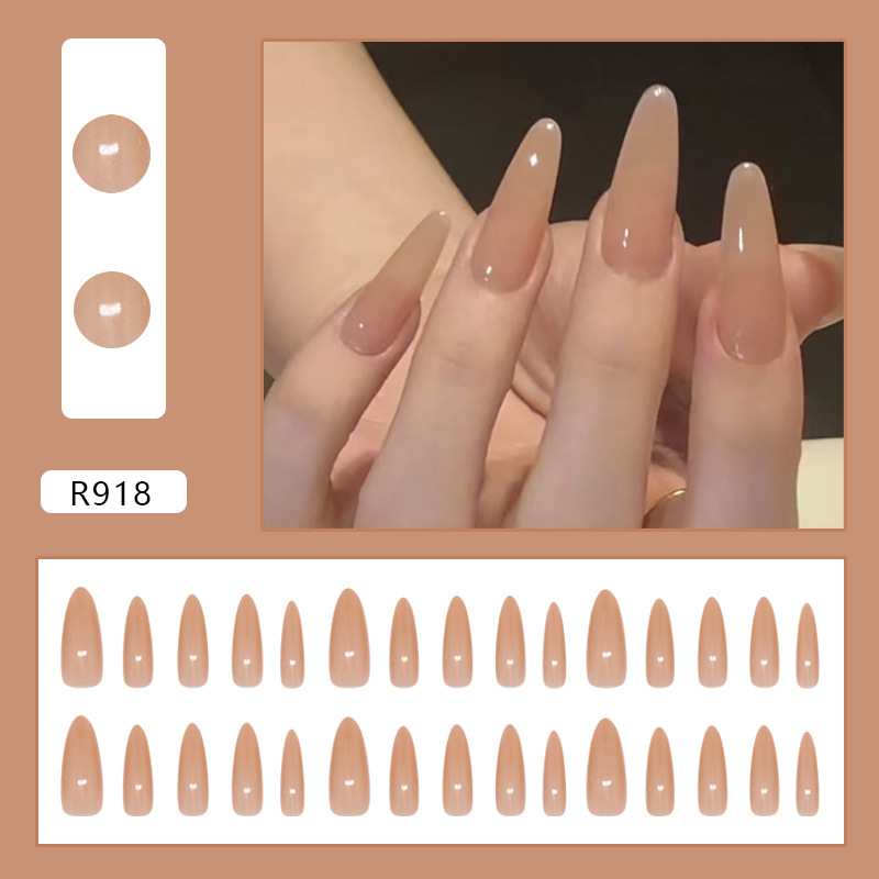24 ชิ้น เล็บปลอมสีนู้ดแบบเรียบ - Nail Art Fake Nails บทวิจารณ์และราคา