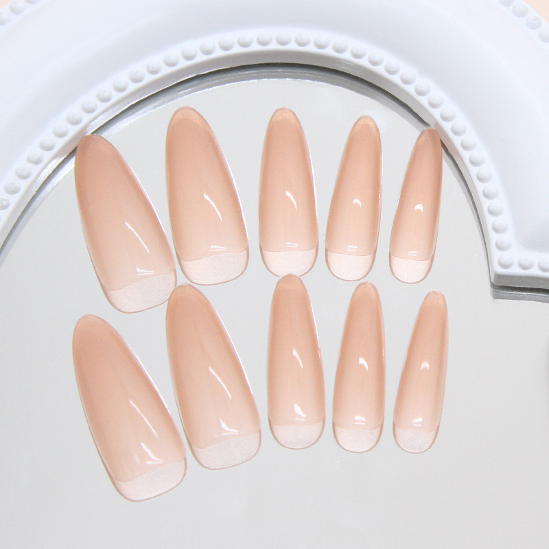 24 ชิ้น เล็บปลอมสีนู้ดแบบเรียบ - Nail Art Fake Nails บทวิจารณ์และราคา