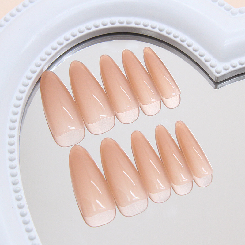 24 ชิ้น เล็บปลอมสีนู้ดแบบเรียบ - Nail Art Fake Nails บทวิจารณ์และราคา