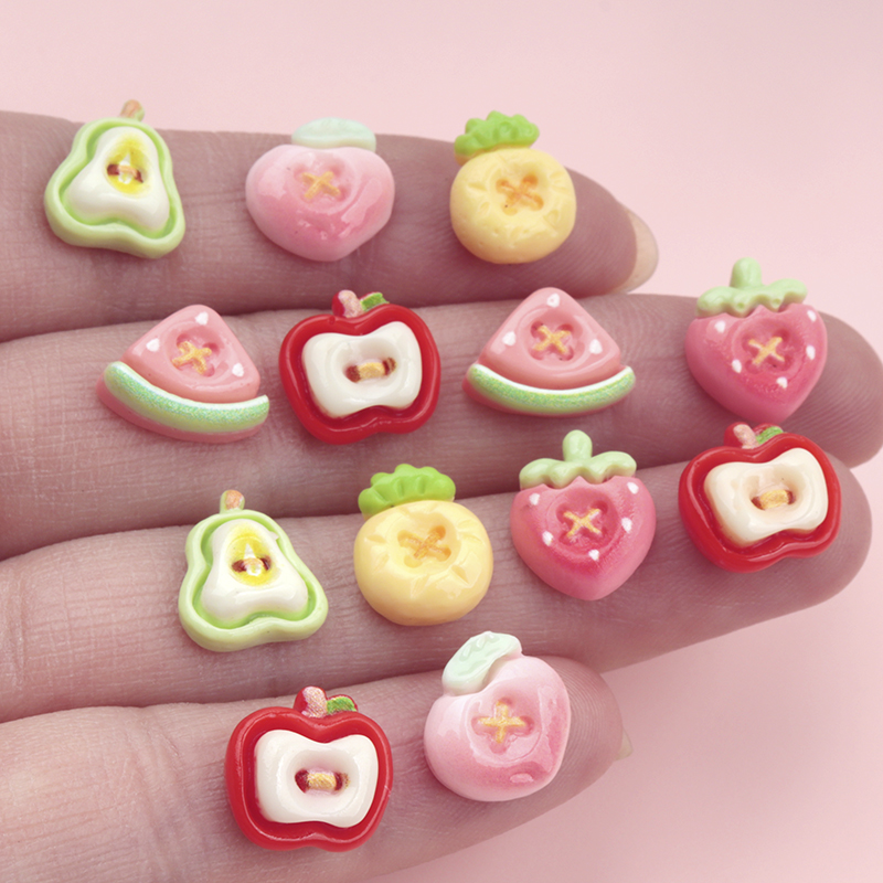 50/500 ชิ้น ผลไม้จำลองขนาดเล็ก - Nail Art Strawberry บทวิจารณ์และราคา