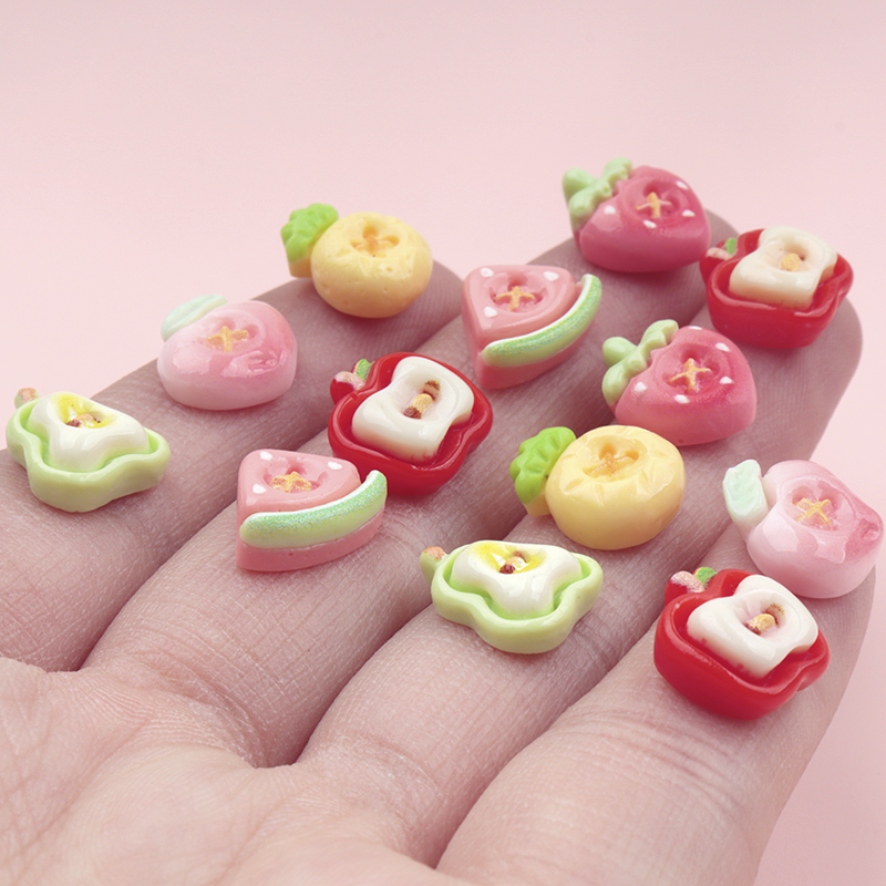 50/500 ชิ้น ผลไม้จำลองขนาดเล็ก - Nail Art Strawberry บทวิจารณ์และราคา
