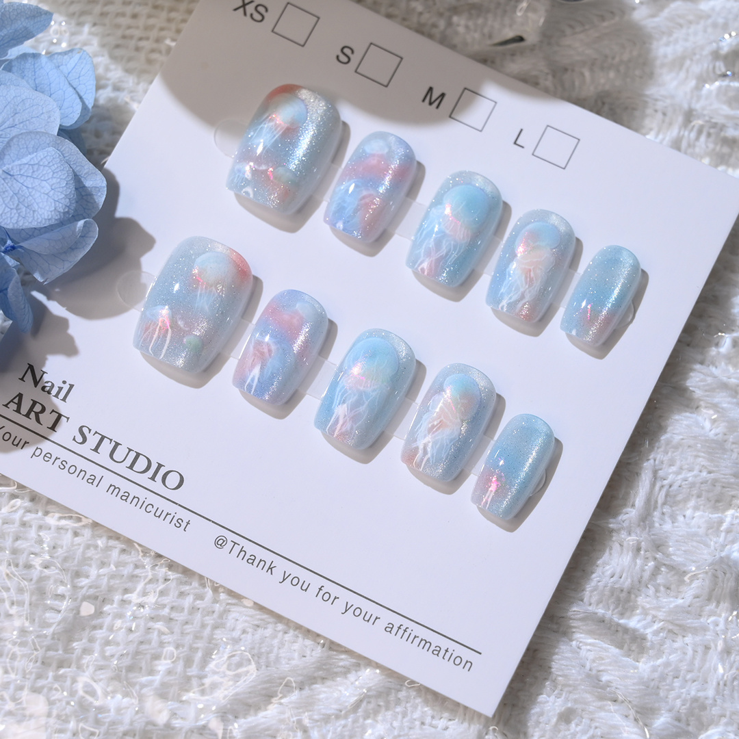 10 ชิ้นผู้หญิงสี Dreamy แมงกะพ - Nail Art Emerald บทวิจารณ์และราคา