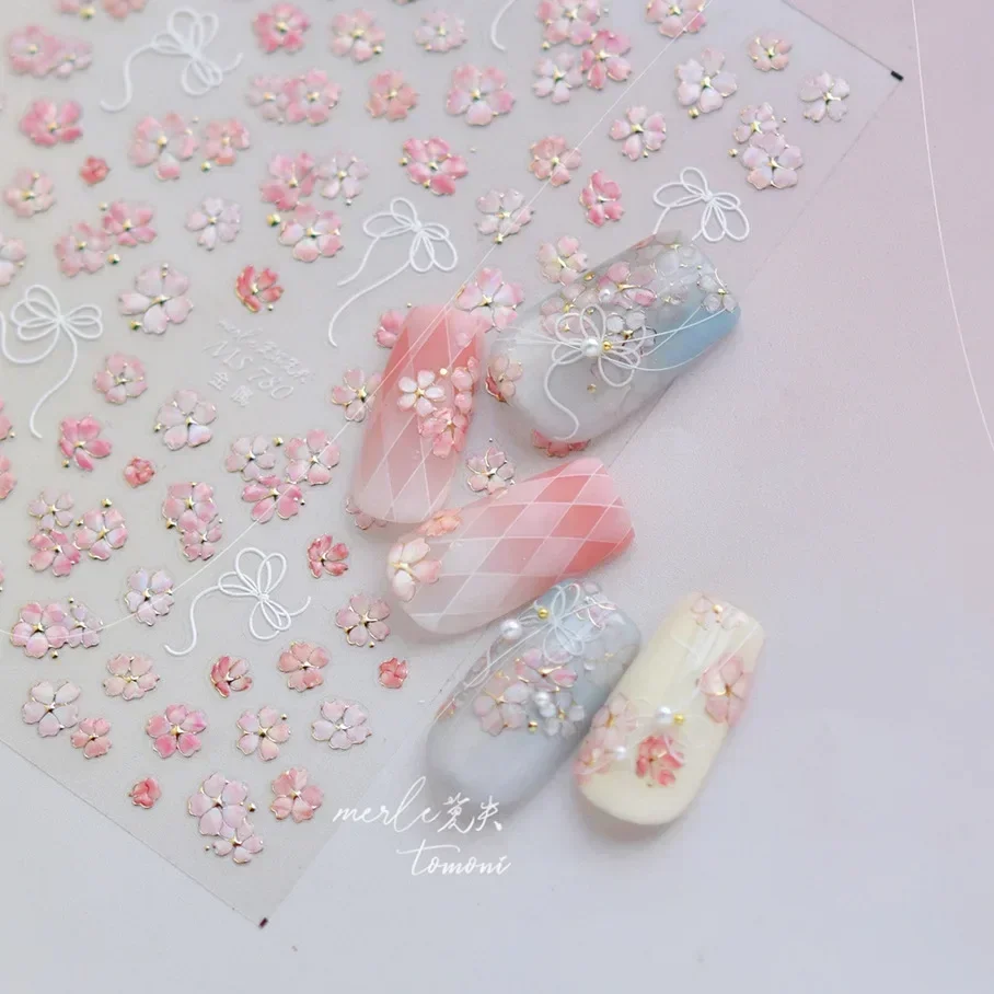 5D ดอกไม้นกผีเสื้อสติกเกอร์เล็ - Nail Art Lilac บทวิจารณ์และราคา