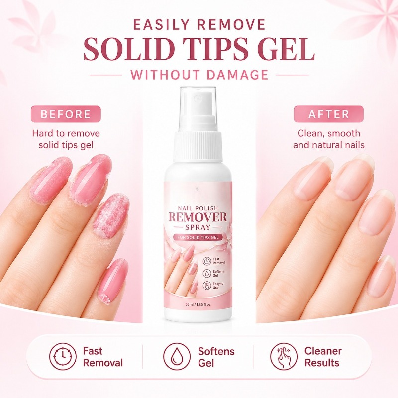 สเปรย์ล้างเล็บเจลแบบแข็ง น้ำยา - Nail Art Fake Nails บทวิจารณ์และราคา
