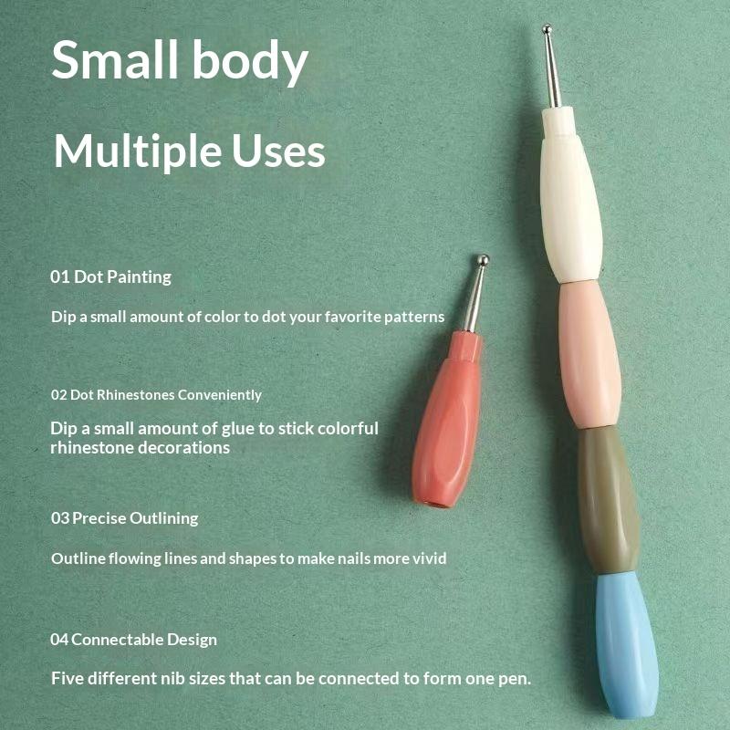 ชุดปากกาแต่งเล็บ 5 ชิ้น ด้ามจั - Nail Art Dotting Tool บทวิจารณ์และราคา