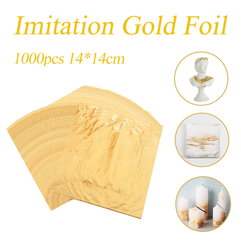 เลียนแบบทองฟอยล์แผ่นสี 2.5 ทอง - Nail Art Gold บทวิจารณ์และราคา