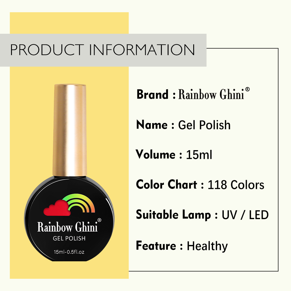 เจลทาเล็บ RG 15 มล. ปราศจากสาร - Nail Art Rainbow บทวิจารณ์และราคา