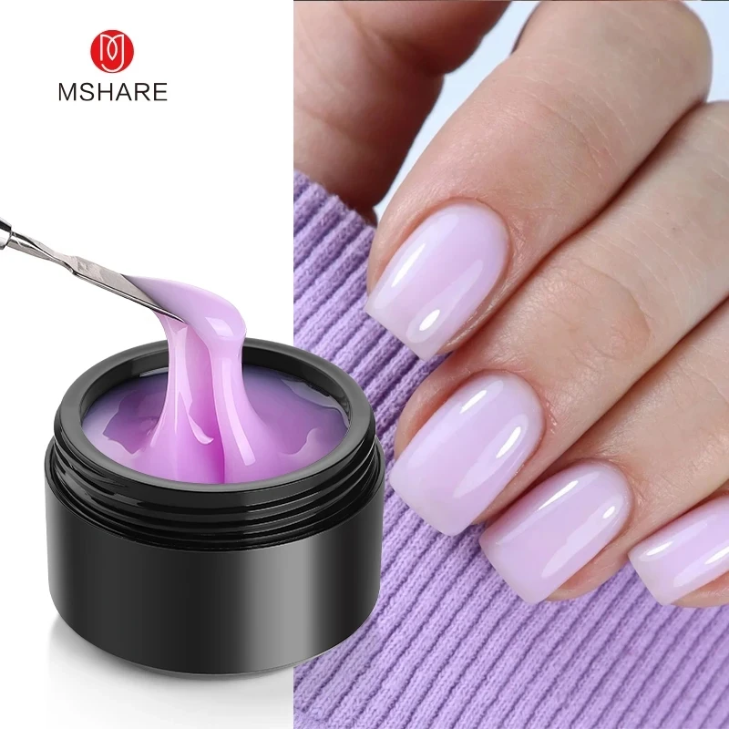 MSHARE สีม่วงไลแลคบิลเดอร์เจลต - Nail Art Lilac บทวิจารณ์และราคา