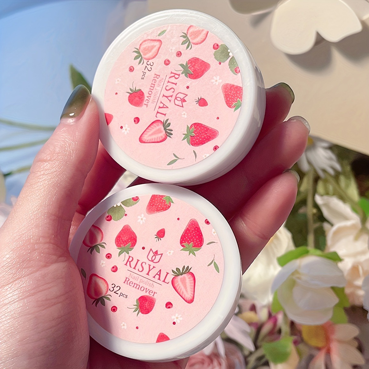 32 ชิ้น/กล่องสตรอเบอร์รี่เล็บR - Nail Art Strawberry บทวิจารณ์และราคา