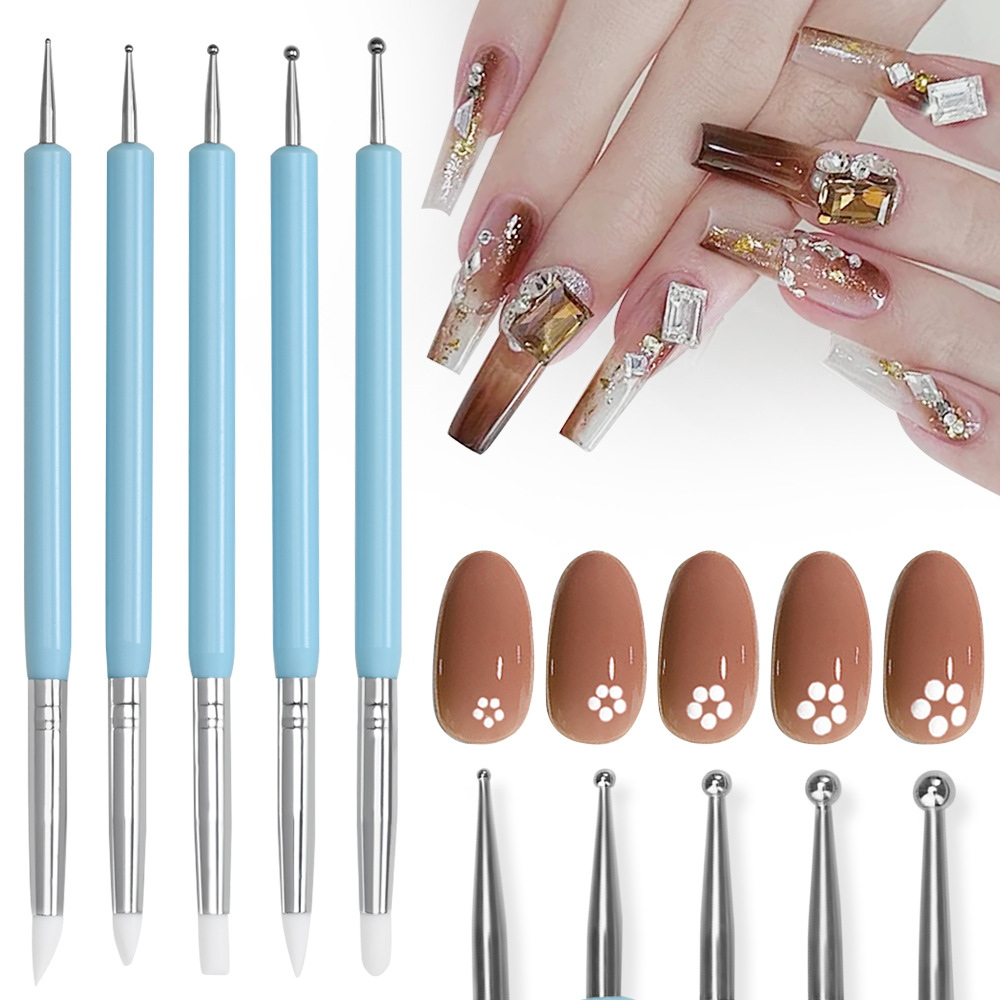 ชุดแปรงเพ้นท์เล็บ 1/3/5/6 ชิ้น - Nail Art Dotting Tool บทวิจารณ์และราคา