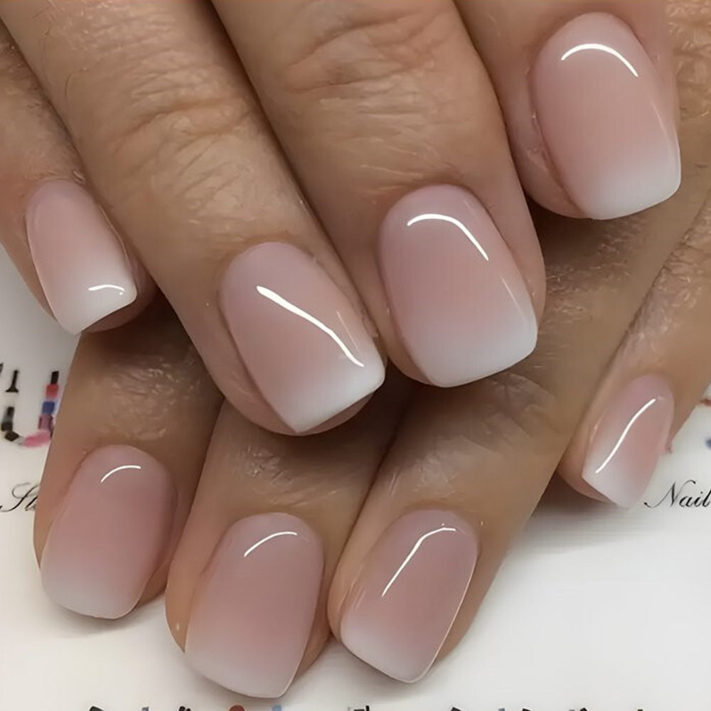 24 ชิ้นสีทึบกดบนเล็บสั้นสแควร์ - Nail Art Fake Nails บทวิจารณ์และราคา