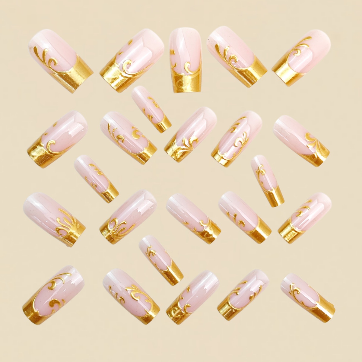 เล็บปลอมสำหรับผู้หญิง ทรงสี่เห - Nail Art Fake Nails บทวิจารณ์และราคา