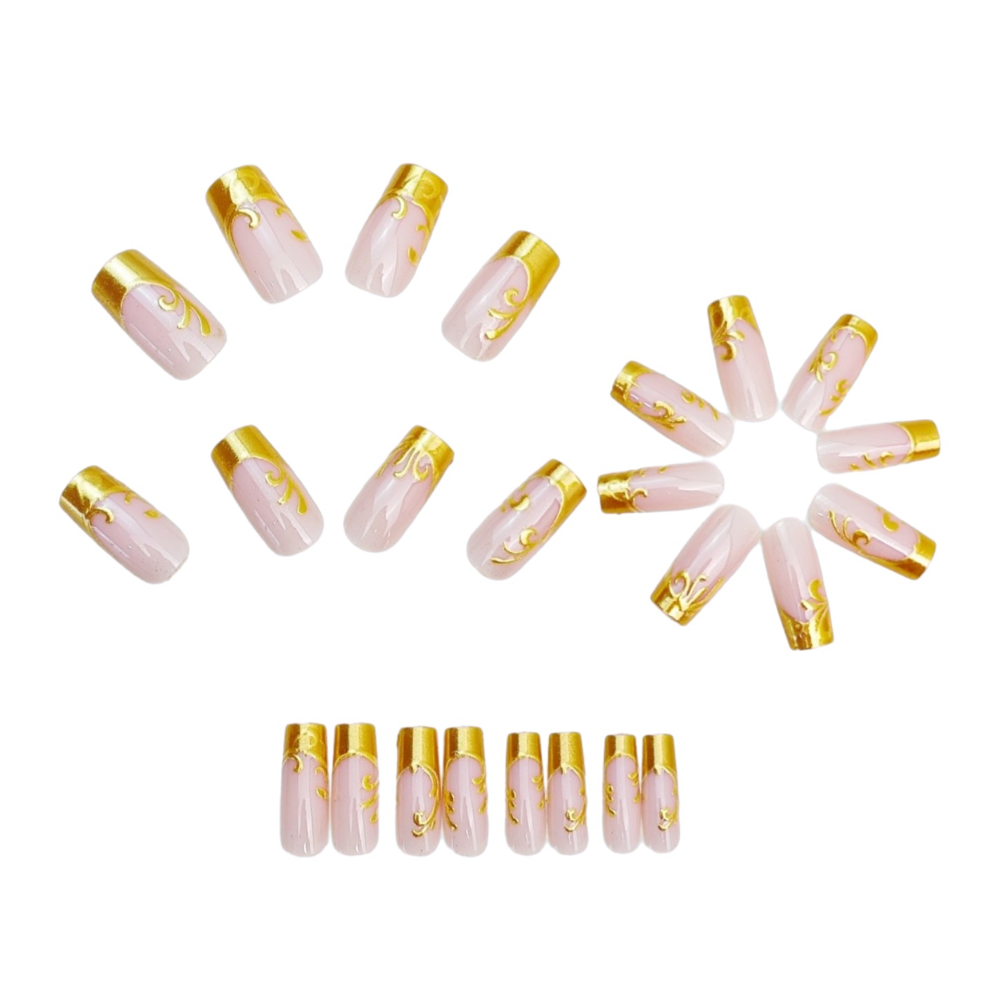 เล็บปลอมสำหรับผู้หญิง ทรงสี่เห - Nail Art Fake Nails บทวิจารณ์และราคา